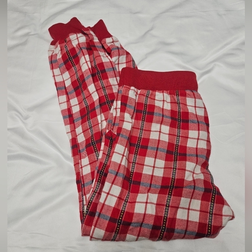Aerie Tapered Leg Red Plaid Pajama Pants With Pockets!